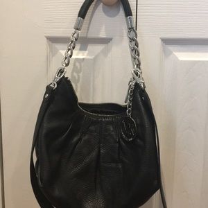 Michael kors black leather bag